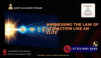 A magnetic field drawing various positive symbols like money, love, and success, symbolizing the Law of Attraction.