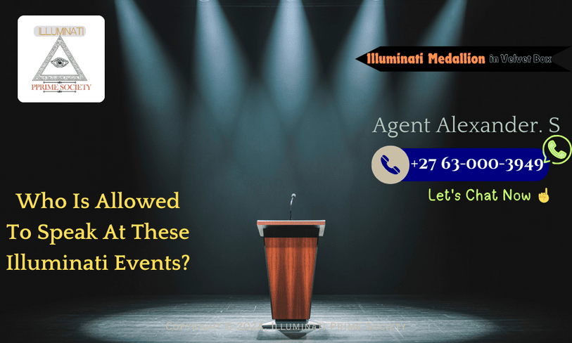 A mysterious, dimly-lit stage with a single spotlight and a silhouette of a speaker.