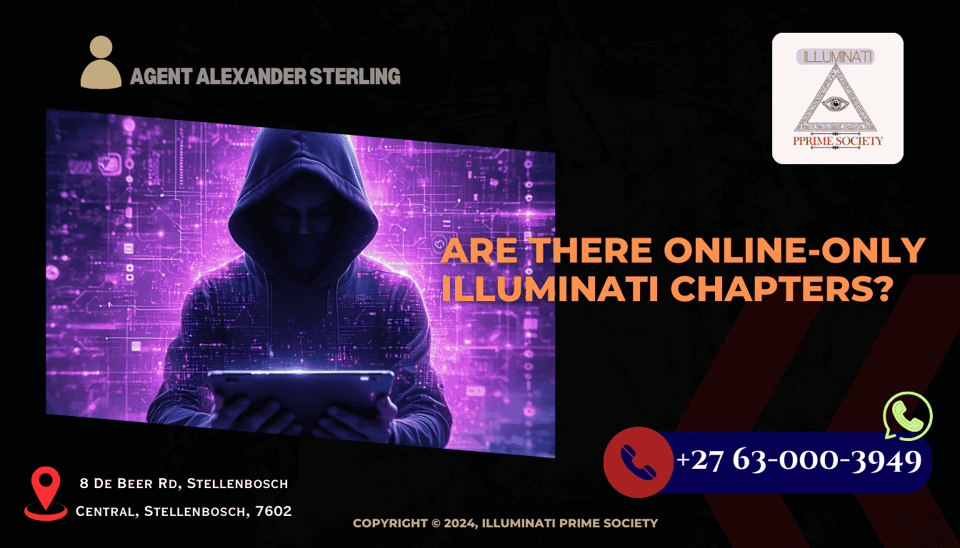 A mysterious, encrypted digital interface hinting at secret online societies
