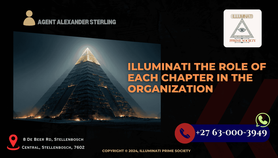 A mysterious, shadowy pyramid symbolizing the complex layers of the Illuminati hierarchy