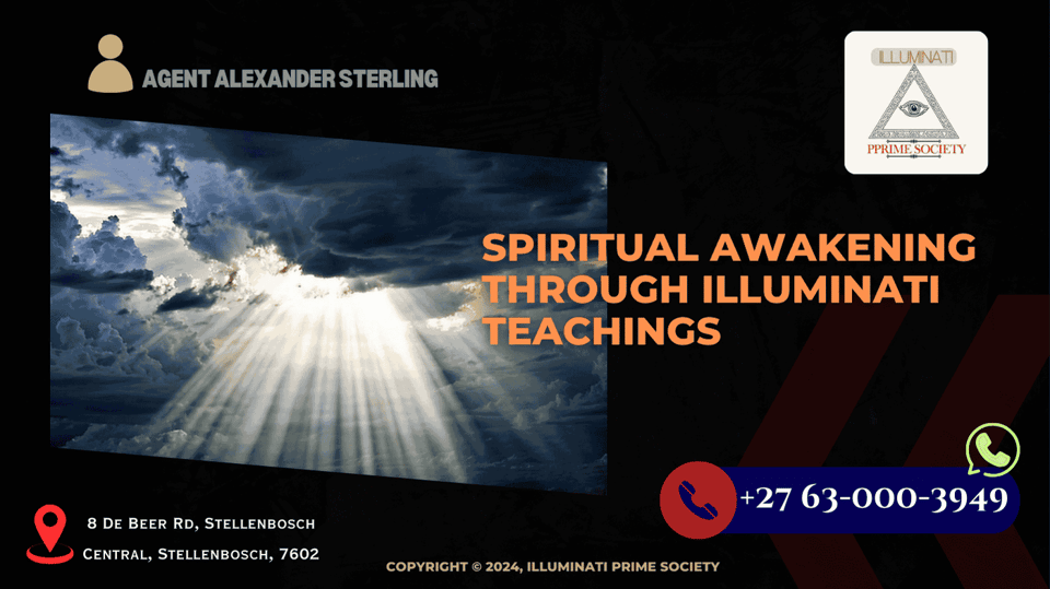 A radiant light breaking through dark clouds, symbolizing enlightenment and awakening.