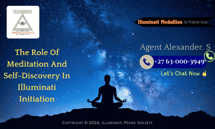 A serene figure meditating under a night sky filled with stars, symbolizing the journey of self-discovery and enlightenment.