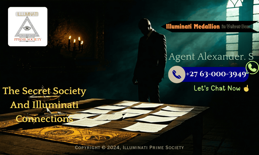 A shadowy figure in a dimly lit room with ancient symbols and documents scattered on a table, evoking the secrecy of Freemasonry and the Illuminati.