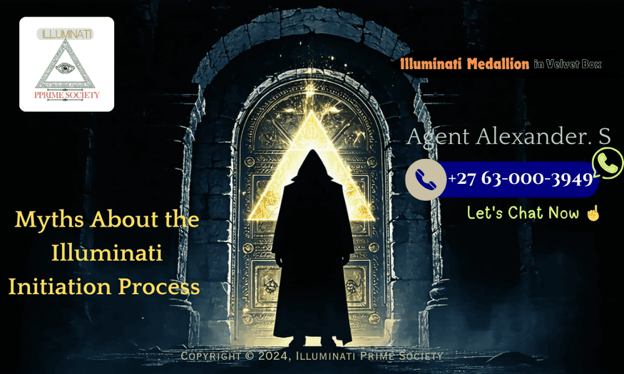 A shadowy figure standing before an ancient, ornate door, symbolizing the secrets of the Illuminati.