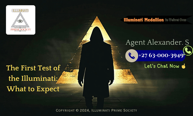 A shadowy figure standing in a dimly lit room, symbolizing the mystery and intrigue of the Illuminatis first test.