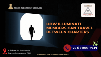 A shadowy figure stepping through a portal, symbolizing secretive and mysterious travel methods.