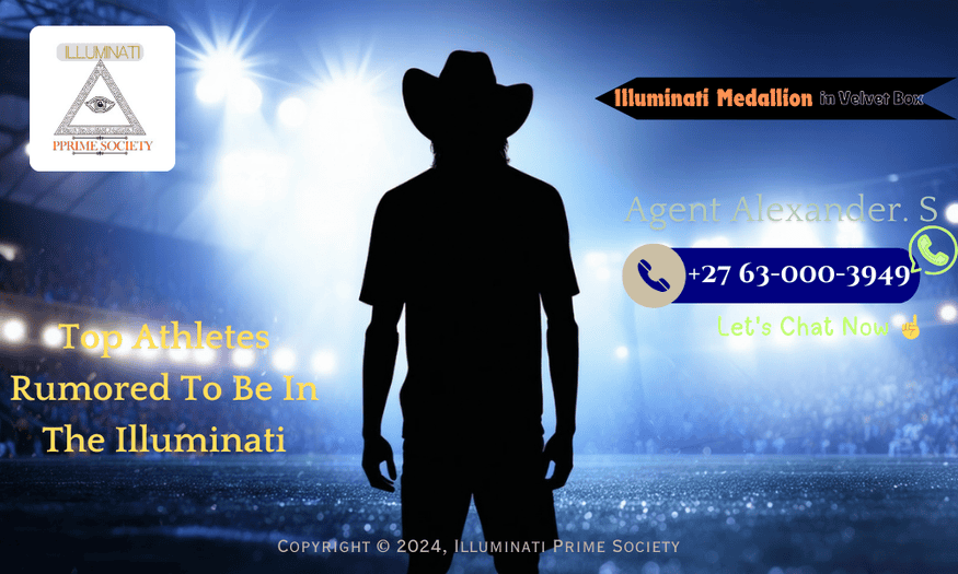 A shadowy figure with a sports background, symbolizing the mysterious connection between top athletes and the Illuminati.
