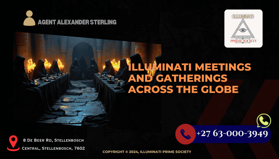 A shadowy, candle-lit room with figures in cloaks, symbolizing the secretive nature of Illuminati meetings.