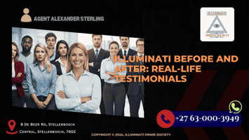 A split image showing individuals looking uncertain on one side and confident and successful on the other, symbolizing personal transformation.