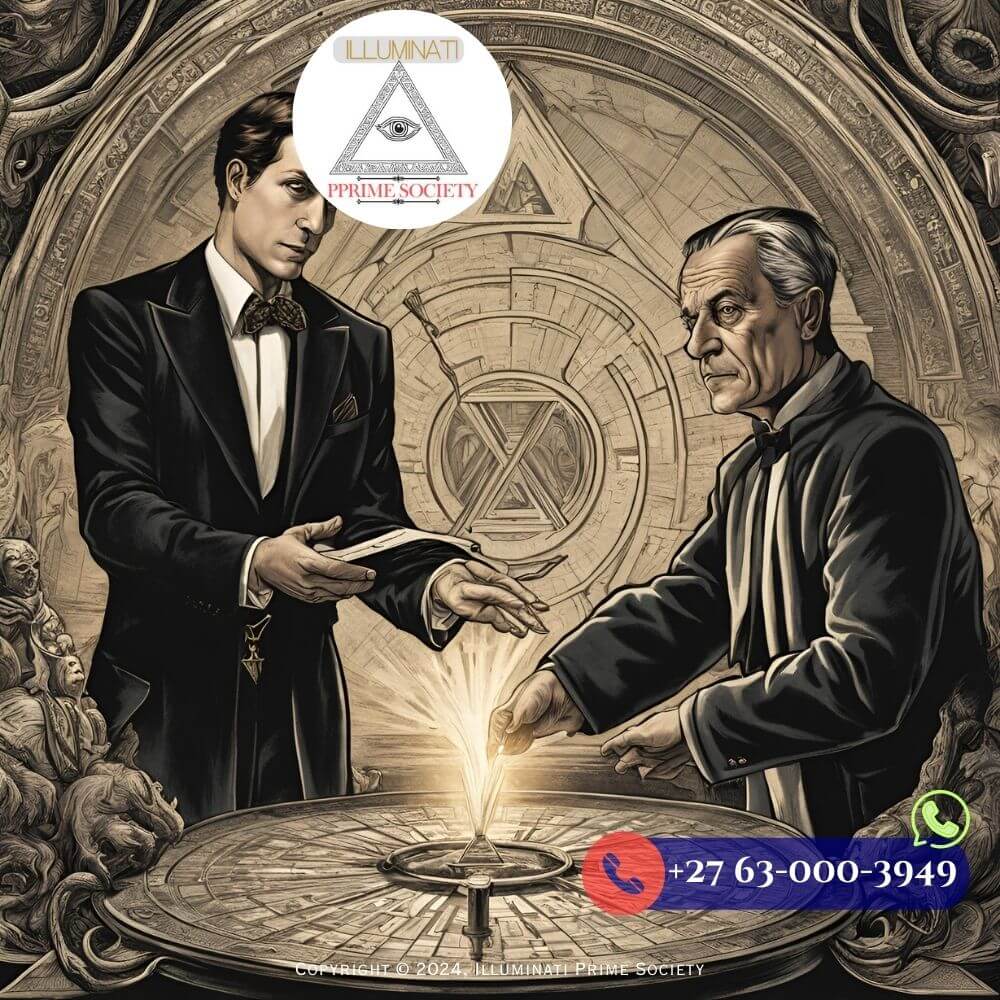 Alexander Sterling, trusted agent of Illuminati Prime Society, guiding a prospective member through the initiation process