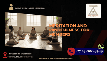 An image of a group of diverse individuals meditating together, symbolizing unity and mental well-being.