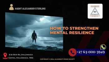 An individual standing strong amidst a storm, symbolizing mental resilience and strength.
