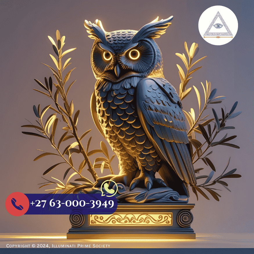 Artistic representation of the owl associated with Minerva and Athena