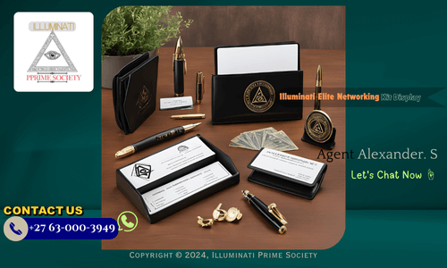 Complete Illuminati Elite Networking Kit with business card holder, luxury pen, and membership directory (2)