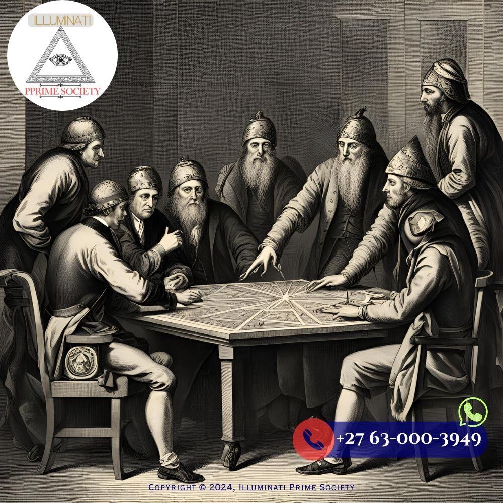 Historical depiction of Illuminati members discussing strategy (1)