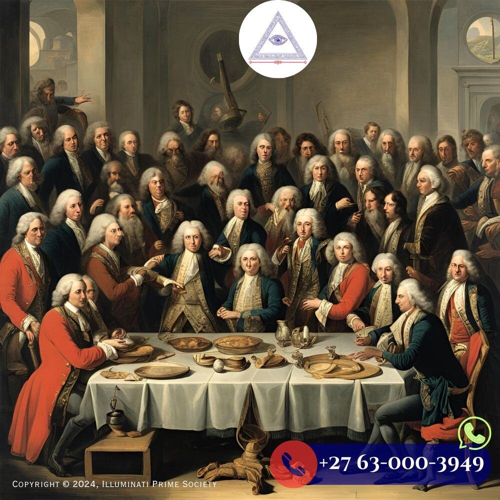 Historical gathering of the Bavarian Illuminati in the 18th century