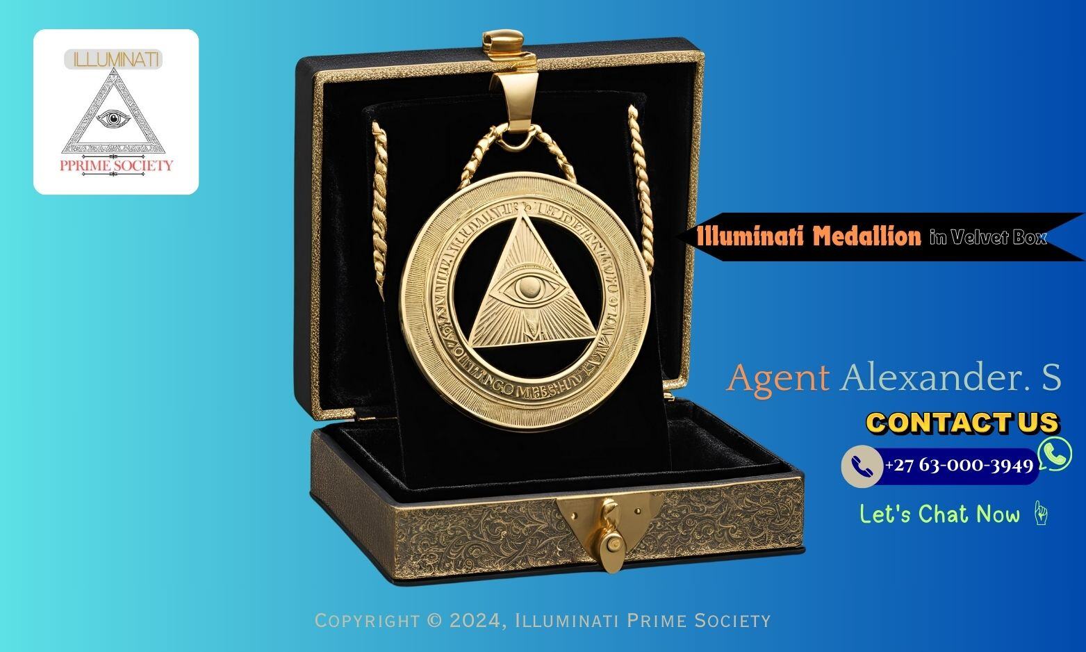 Illuminati Membership Medallion presented in a black velvet box (2)-1