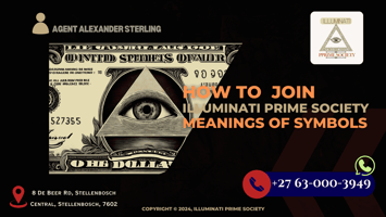 A detailed rendering of the all-seeing eye atop a pyramid with radiating light.