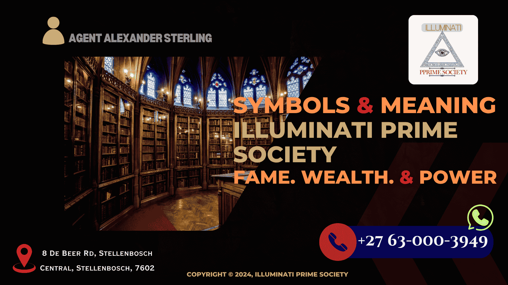 A circular library chamber glowing with symbols, shelves stacked with Illuminati manuscripts (1)