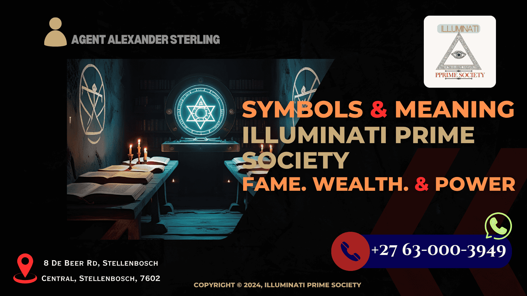 A dimly lit chamber featuring a glowing Illuminati Vault console surrounded by ancient manuscripts and symbols. (2)