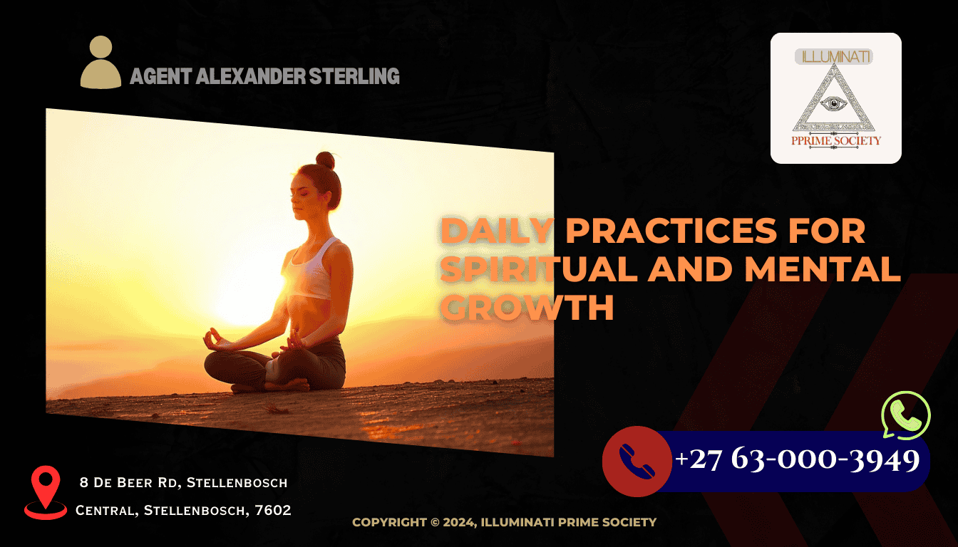 A serene sunrise meditation session, symbolizing the start of a day filled with spiritual and mental growth practices
