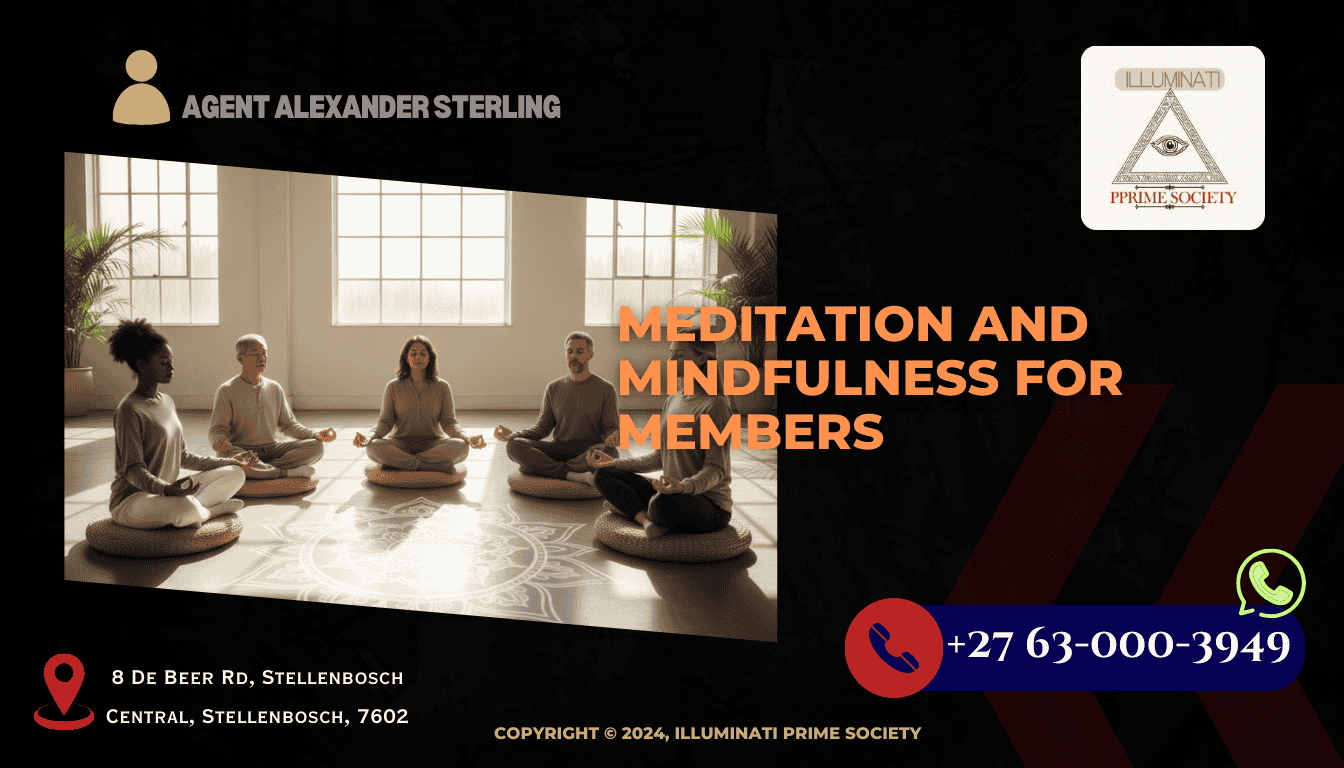 An image of a group of diverse individuals meditating together, symbolizing unity and mental well-being.