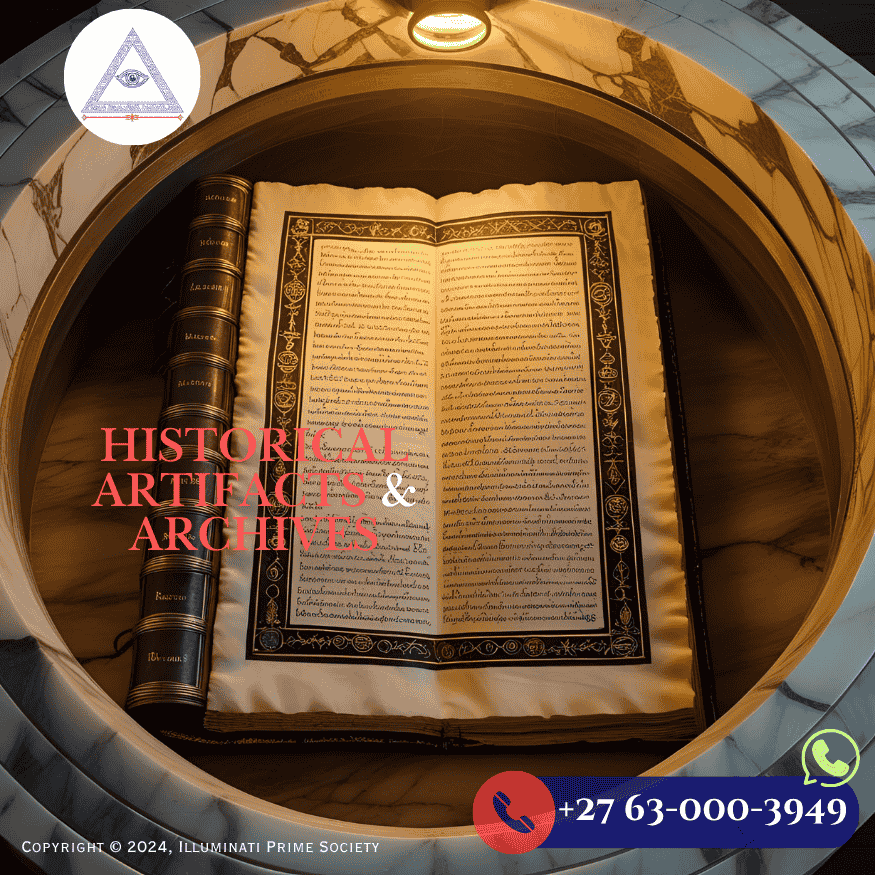 Ancient Illuminati manuscript resting inside sealed marble vault (2)