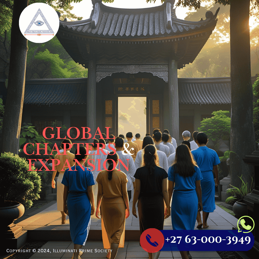 Asian chapter members walking silently into a temple for ceremonial alignment