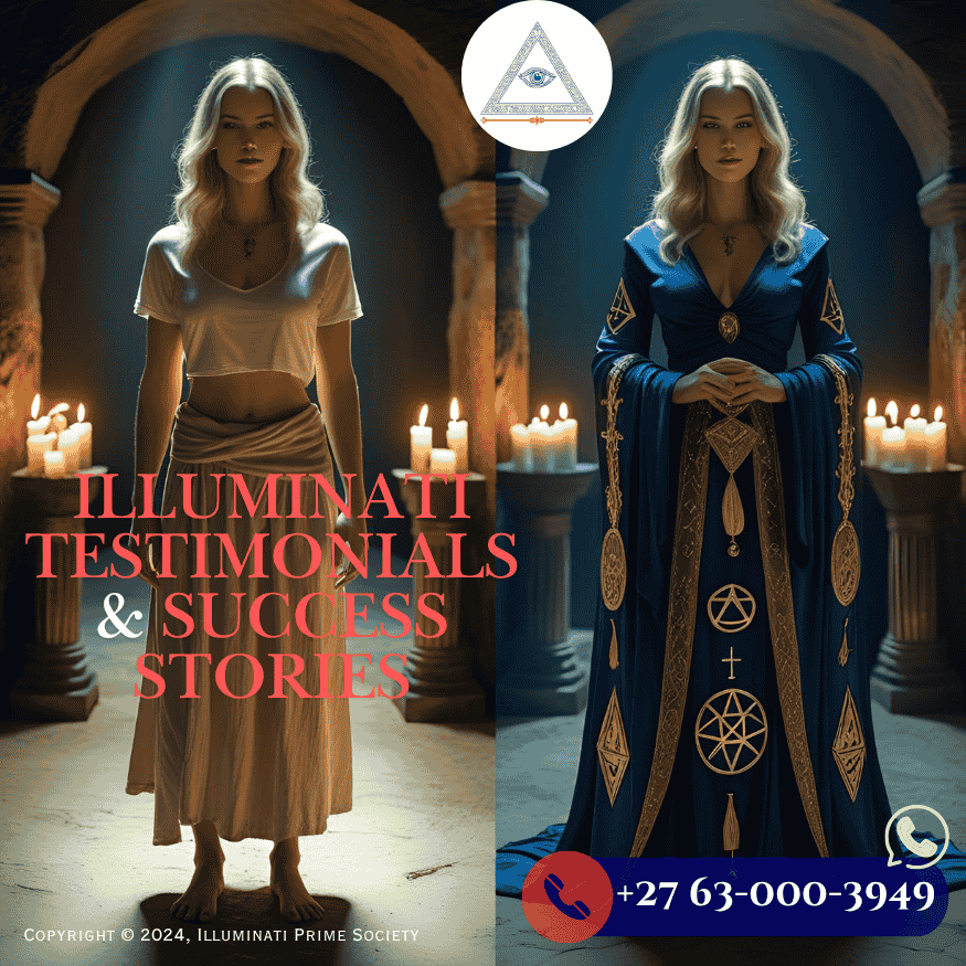 Before-and-after transformation journey of new Illuminati female initiate