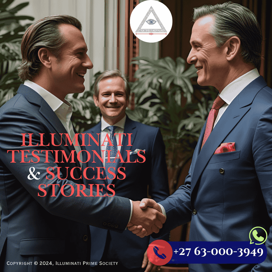 Illuminati member shaking hands with a top investor at private event