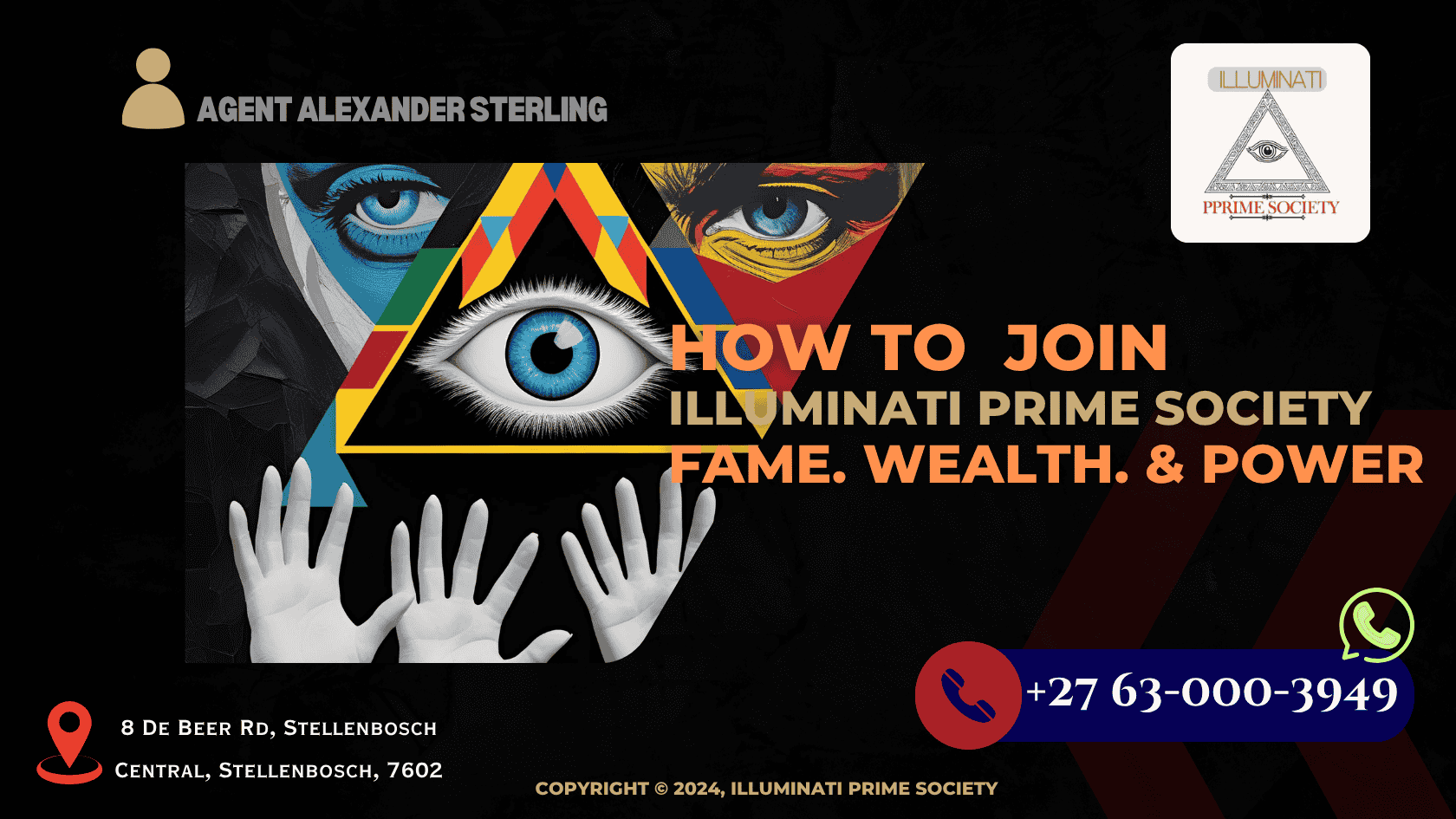 Illustration of the Eye of Providence within a triangle, radiating light.