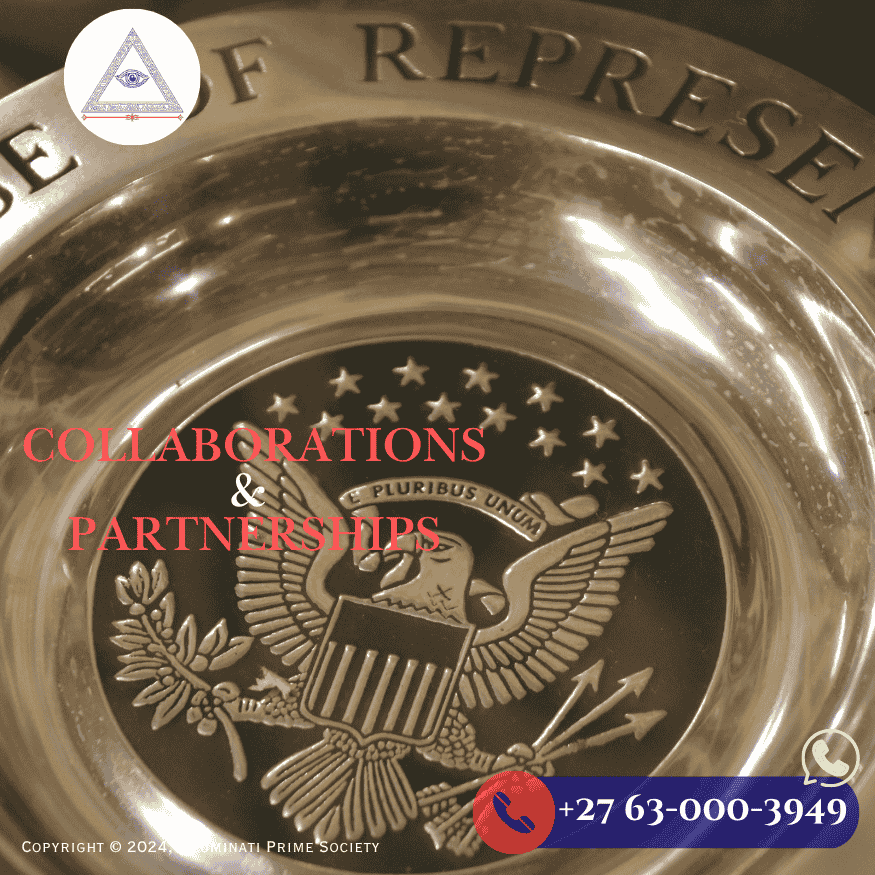 Symbolic contract being signed between elite organizations and Illuminati representatives