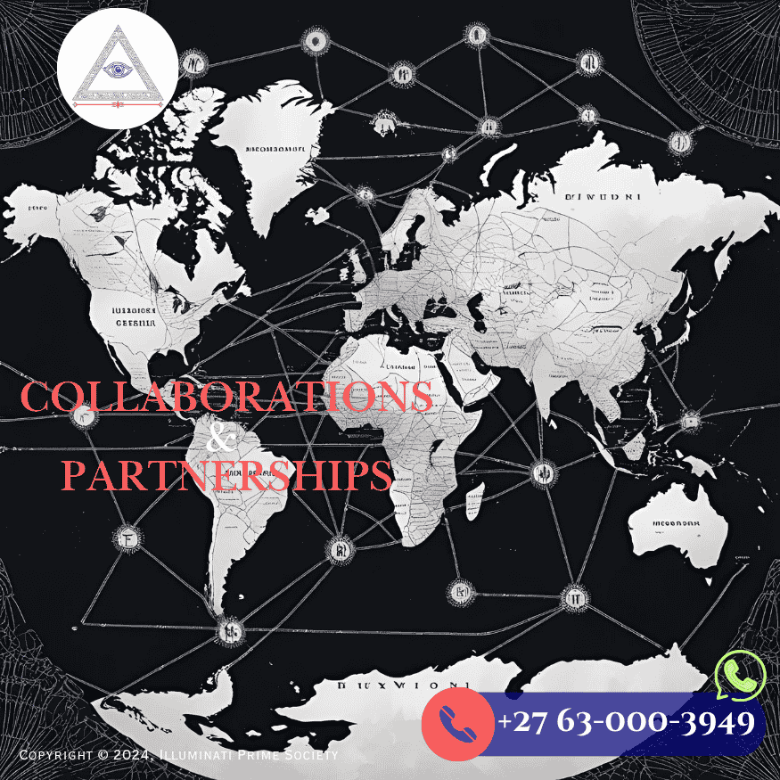 World map showing interconnected Illuminati partnerships and influence nodes